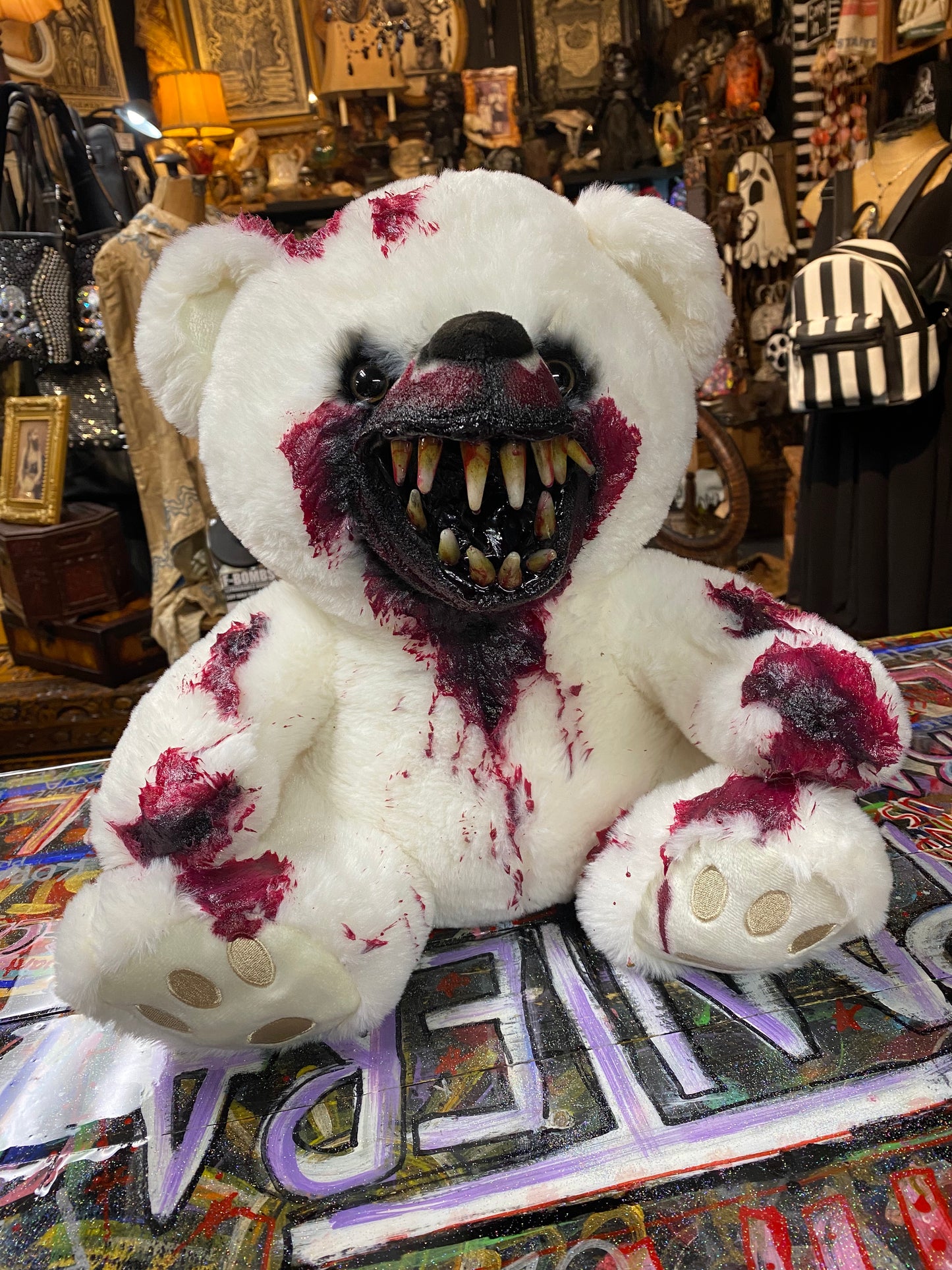 HoodRatz Bear w/ grungy princess pillow