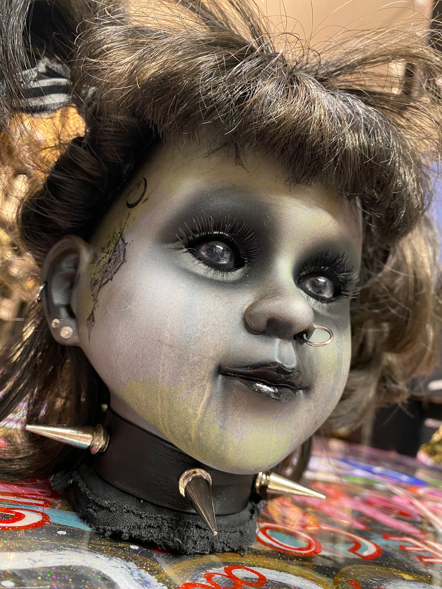 Cool Doll Head w/ spike collar
