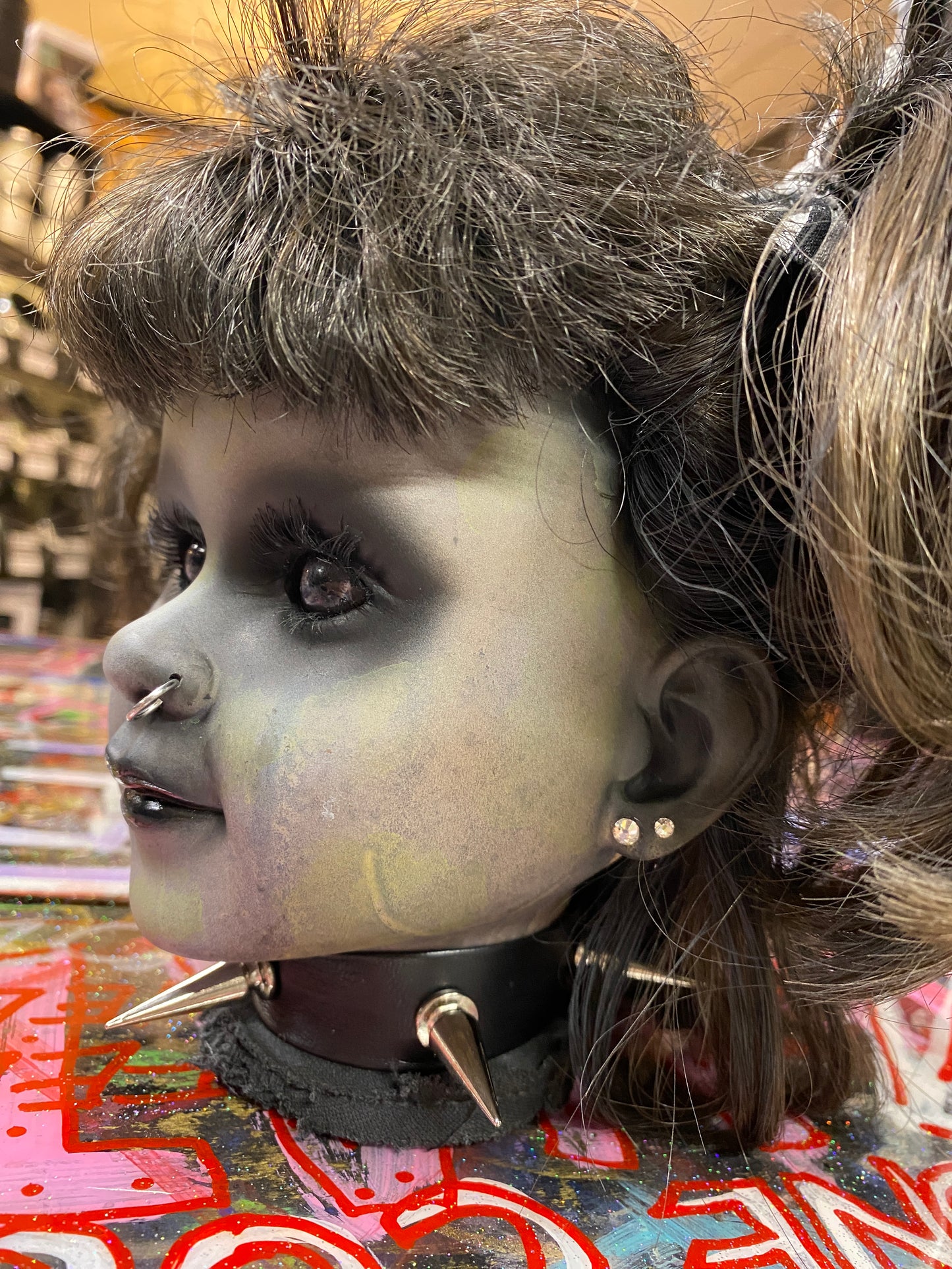 Cool Doll Head w/ spike collar