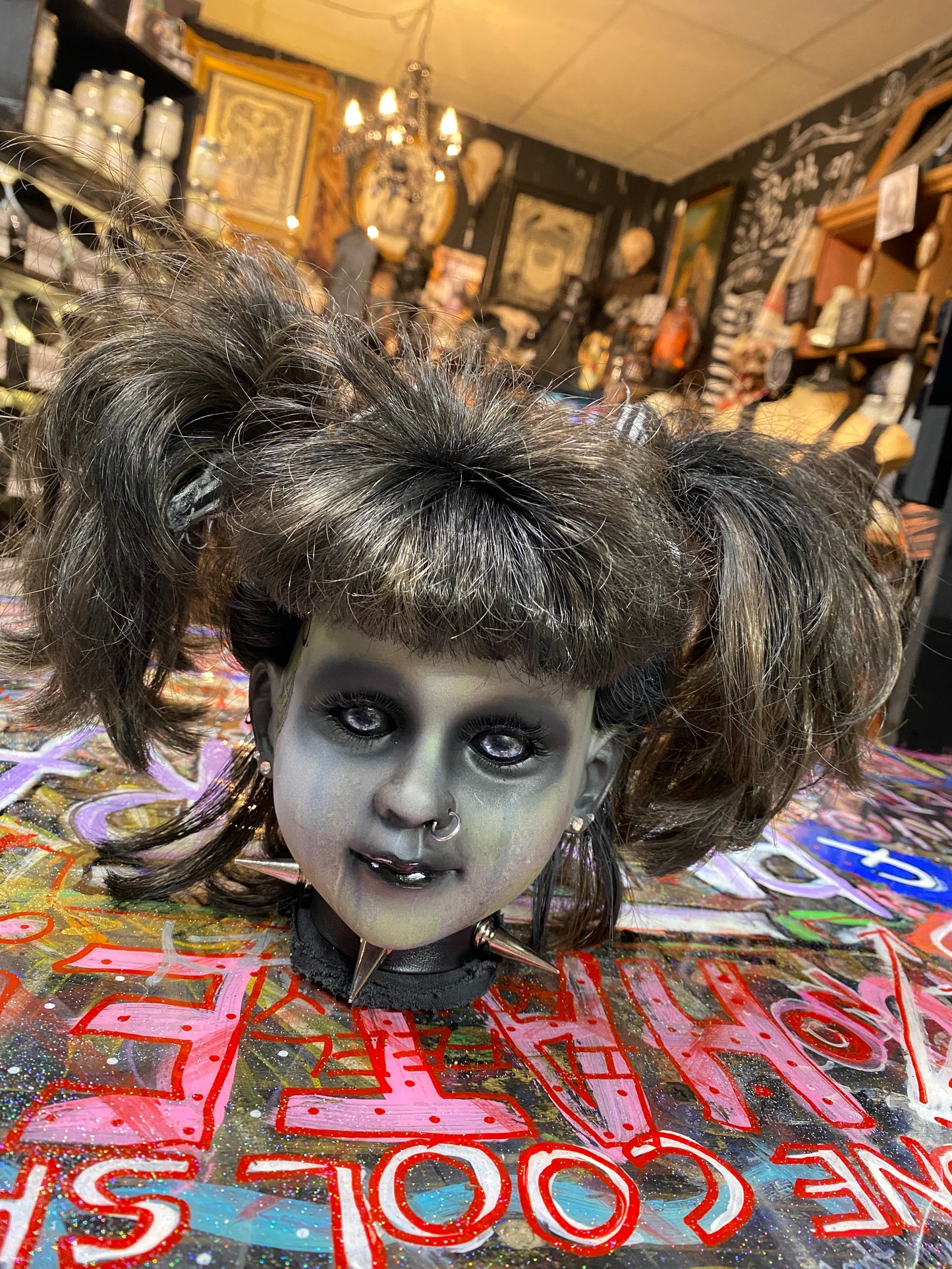 Cool Doll Head w/ spike collar