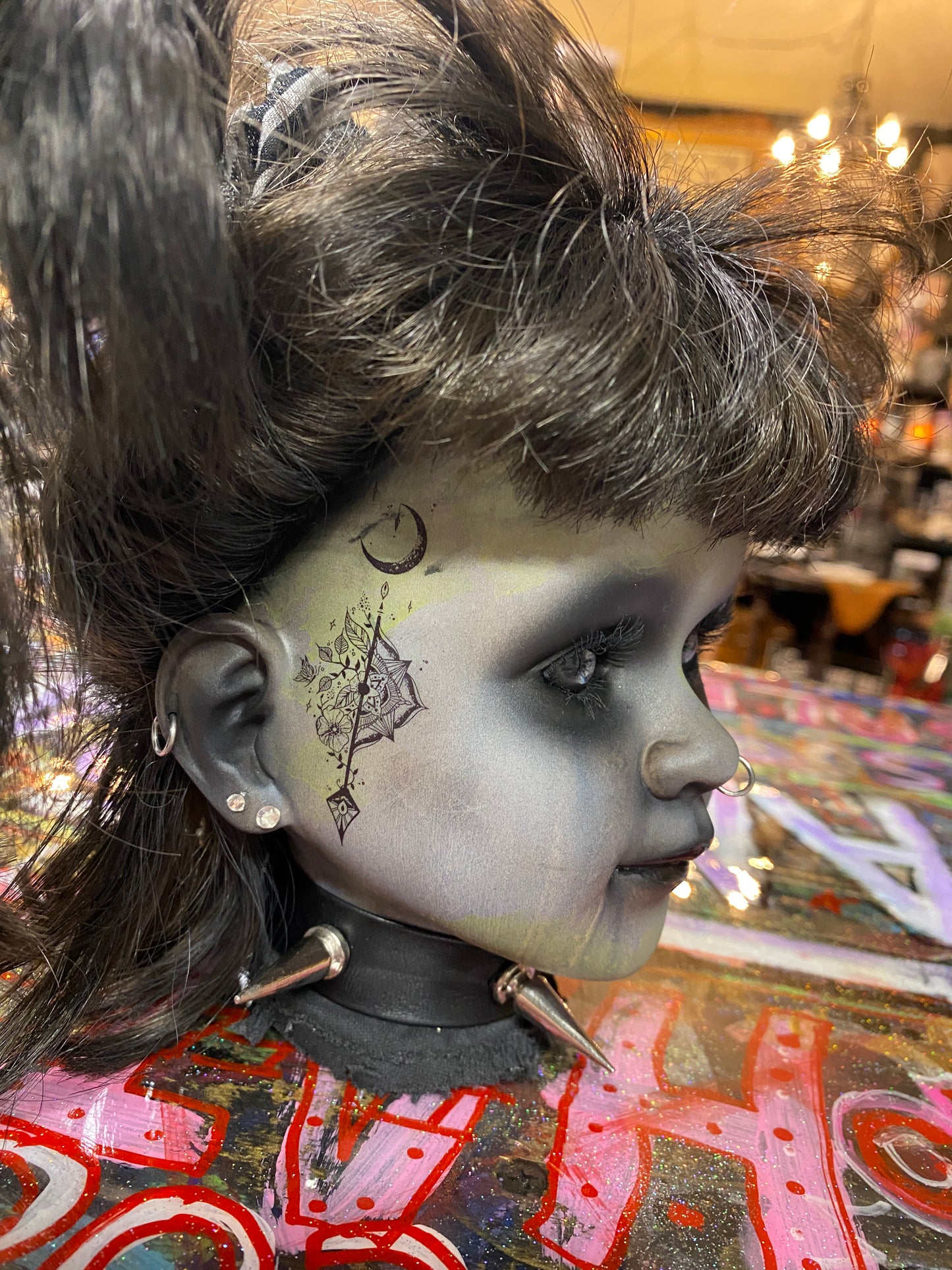 Cool Doll Head w/ spike collar