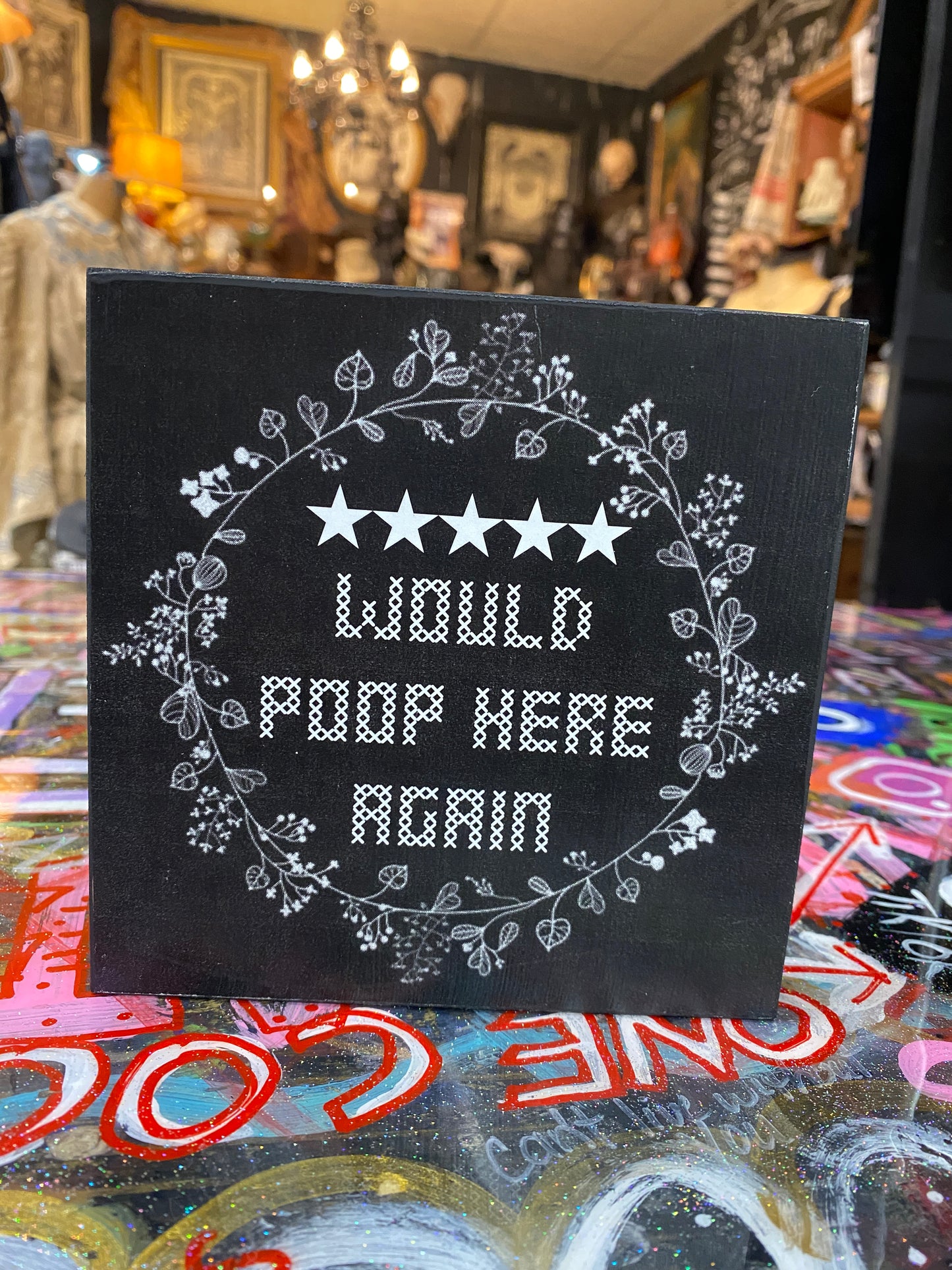 Would poop here again (floral)