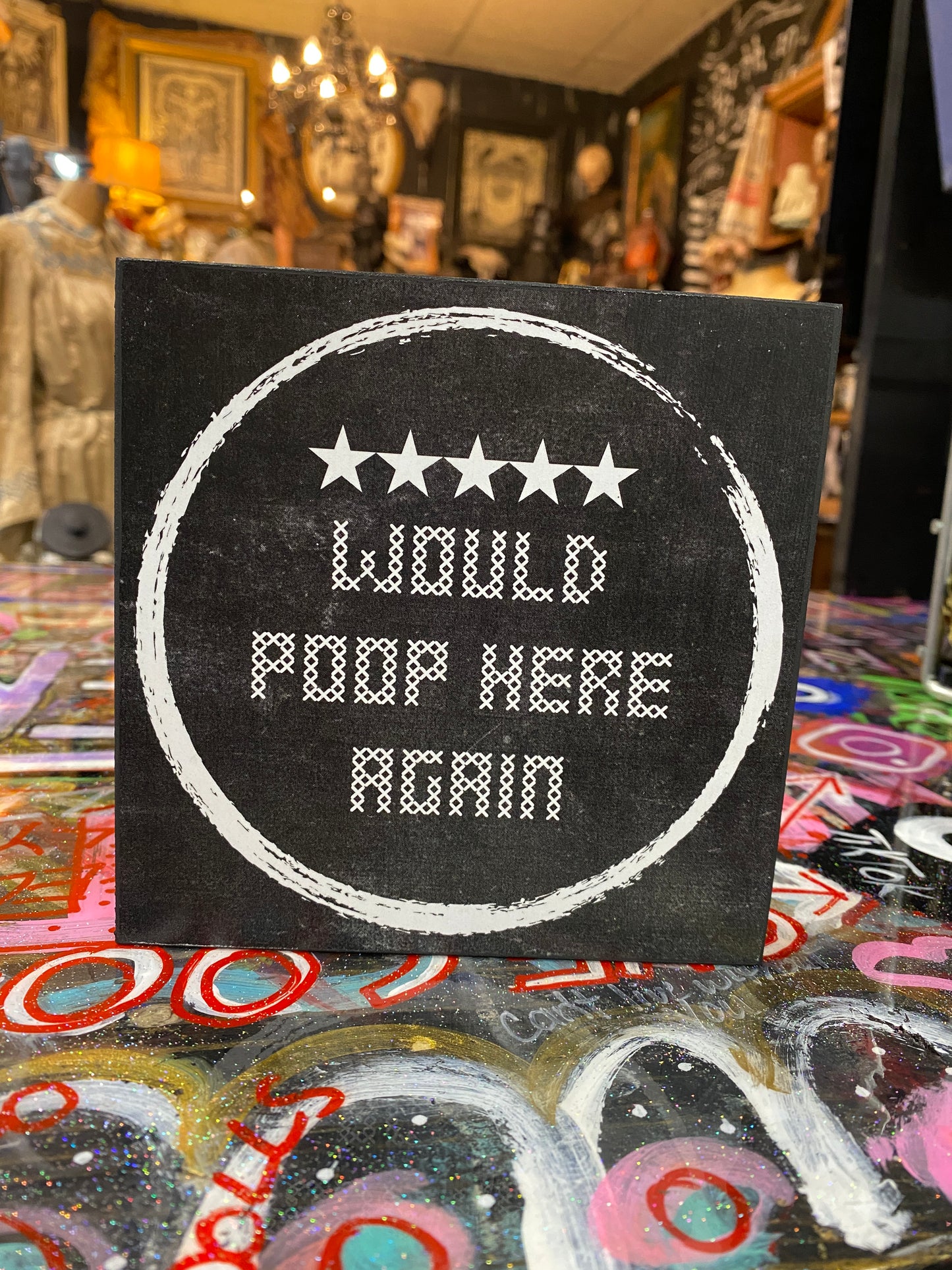 Would poop here again (circle)